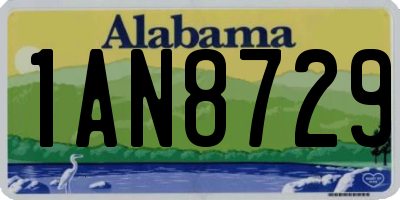 AL license plate 1AN8729