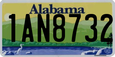 AL license plate 1AN8732