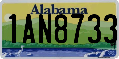 AL license plate 1AN8733