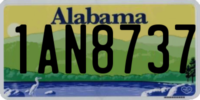 AL license plate 1AN8737