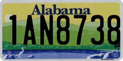 AL license plate 1AN8738