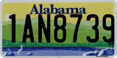 AL license plate 1AN8739