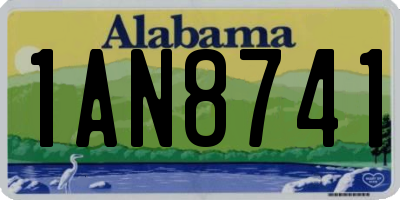 AL license plate 1AN8741