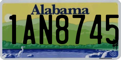AL license plate 1AN8745