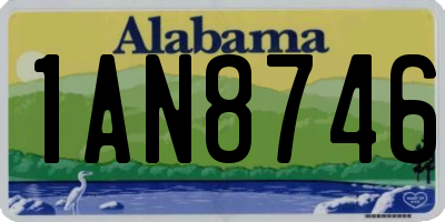 AL license plate 1AN8746