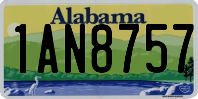 AL license plate 1AN8757