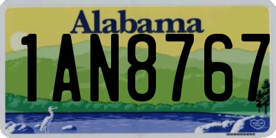 AL license plate 1AN8767
