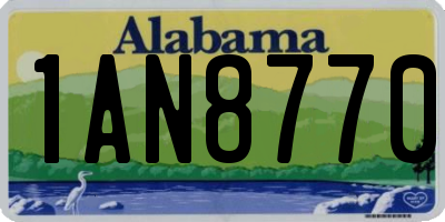 AL license plate 1AN8770
