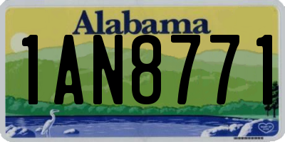 AL license plate 1AN8771
