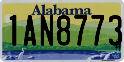 AL license plate 1AN8773