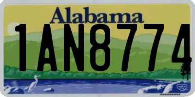 AL license plate 1AN8774
