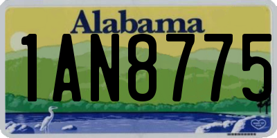 AL license plate 1AN8775