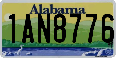 AL license plate 1AN8776