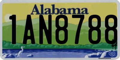 AL license plate 1AN8788