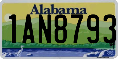 AL license plate 1AN8793