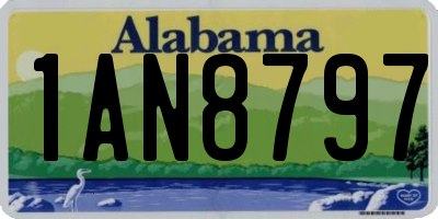 AL license plate 1AN8797