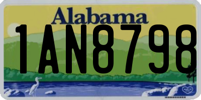 AL license plate 1AN8798