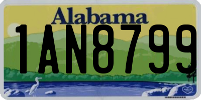 AL license plate 1AN8799