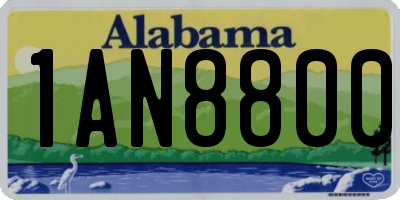 AL license plate 1AN8800