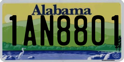 AL license plate 1AN8801