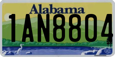 AL license plate 1AN8804