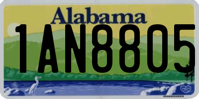 AL license plate 1AN8805