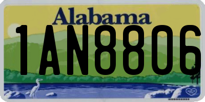 AL license plate 1AN8806