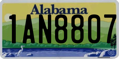 AL license plate 1AN8807
