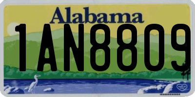 AL license plate 1AN8809