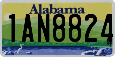 AL license plate 1AN8824