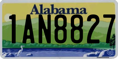 AL license plate 1AN8827