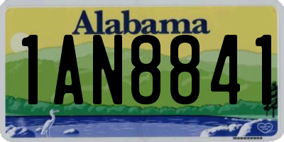 AL license plate 1AN8841