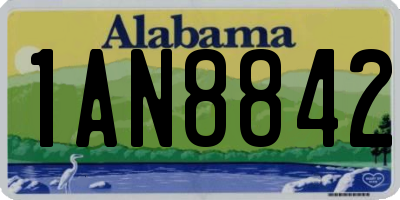 AL license plate 1AN8842