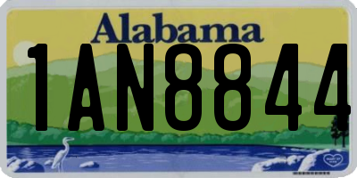 AL license plate 1AN8844