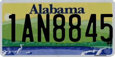 AL license plate 1AN8845