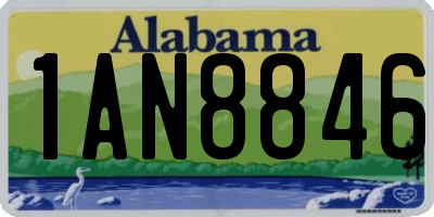 AL license plate 1AN8846