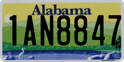 AL license plate 1AN8847