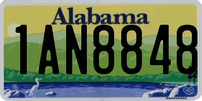 AL license plate 1AN8848
