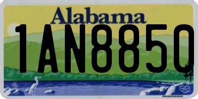 AL license plate 1AN8850