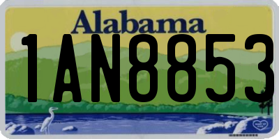 AL license plate 1AN8853