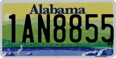 AL license plate 1AN8855