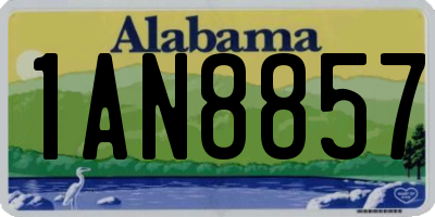 AL license plate 1AN8857