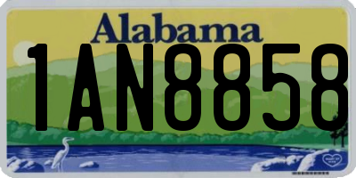 AL license plate 1AN8858