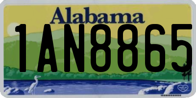 AL license plate 1AN8865