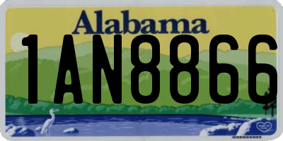 AL license plate 1AN8866