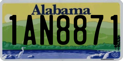 AL license plate 1AN8871
