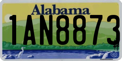 AL license plate 1AN8873