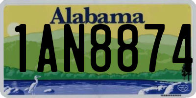 AL license plate 1AN8874
