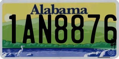 AL license plate 1AN8876