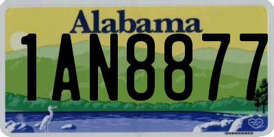 AL license plate 1AN8877